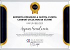 Op. Dr. Aynur Şendemir Kadın Hastalıkları ve Doğum sertifikası