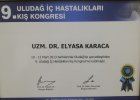 Uzm. Dr. Elyesa Karaca Dahiliye - İç Hastalıkları sertifikası