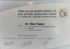 Op. Dr. Ebru Topuz Kulak Burun Boğaz hastalıkları - KBB sertifikası