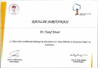 Op. Dr. Yusuf Aruser Ortopedi ve Travmatoloji sertifikası