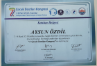 Uzm. Dr. Aysun Özdil Çocuk Sağlığı ve Hastalıkları sertifikası