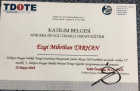 Uzm. Psk. Ezgi Tarhan Psikoloji sertifikası