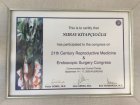 Op. Dr. Nuray Kitapçıoğlu Kadın Hastalıkları ve Doğum sertifikası