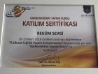 Uzm. Dyt. Begüm Sevgi Diyetisyen sertifikası