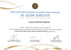 Op. Dr. Çağdaş Orman Plastik Rekonstrüktif ve Estetik Cerrahi sertifikası