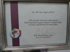 Prof. Dr. M. Özgür Sayın Diş Hekimi sertifikası