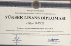 Uzm. Dyt. Hülya İmece Diyetisyen sertifikası