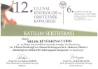 Op. Dr. Melek Büyükkınacı Erol Kadın Hastalıkları ve Doğum sertifikası