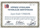 Uzm.Dr. Ender Vardar Psikoloji sertifikası