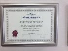 Uzm. Dr. Doğanay Kürkçü Biorezonans Sertifikalı Tıp Doktoru sertifikası