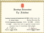 Prof. Dr. Serhat Fındık Göğüs Hastalıkları sertifikası