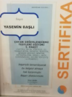 Çocuk Gelişim Uzmanı Yasemin Başlı Çocuk Gelişim Uzmanı sertifikası