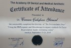 Dt. Canan Yümsel Diş Hekimi sertifikası