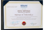 Psk. Mehmet Ali Yağcıoğlu Psikoloji sertifikası