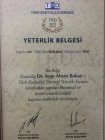 Uzm. Dr. Ayşe Ahsen Bakan Radyoloji sertifikası
