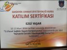 Uzm. Dyt. Ezgi Yaşar Kaynak Diyetisyen sertifikası