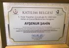 Uzm. Dyt. Ayşenur Şahin Bilgin Diyetisyen sertifikası