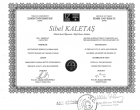 Uzm. Psk. Sibel Kaletaş Psikoloji sertifikası