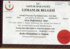 Op. Dr. Arzu Değirmenci Akar Kadın Hastalıkları ve Doğum sertifikası