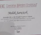 Uzm. Psk. Melek Sarıçiçek Psikoloji sertifikası