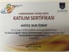 Uzm. Dyt. Hatice Nur Özbay Diyetisyen sertifikası