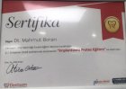 Dt. Mahmut Boran Diş Hekimi sertifikası