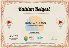 Uzm. Kl. Psk. Damla Kuran Psikoloji sertifikası