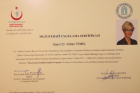 Uzm. Dr. Vildan Hacıfettahoğlu Geleneksel ve Tamamlayıcı Tıp sertifikası