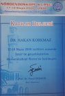 Dr. Öğr. Üyesi Hakan Korkmaz Beyin ve Sinir Cerrahisi sertifikası
