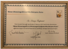 Op. Dr. Ersoy Taşpınar Genel Cerrahi sertifikası