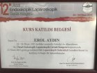Op. Dr. Erol Aydın Genel Cerrahi sertifikası