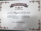 Dt. Müjde Çelik Diş Hekimi sertifikası