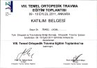 Op. Dr. Yunus Uysal Ortopedi ve Travmatoloji sertifikası