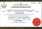Uzm. Dr. Aslıhan Göksu Medikal Estetik Tıp Doktoru sertifikası
