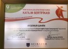 Uzm. Dyt. Ayşenur Şahin Bilgin Diyetisyen sertifikası