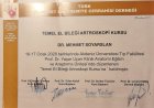 Op. Dr. Mehmet Soyarslan Ortopedi ve Travmatoloji sertifikası