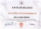 Çocuk Gelişim Uzmanı Kübra Yoldaş Demirbolat Çocuk Gelişim Uzmanı sertifikası
