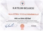 Çocuk Gelişim Uzmanı Kübra Yoldaş Demirbolat Çocuk Gelişim Uzmanı sertifikası