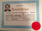 Prof. Dr. Coşkun Tecimer Tıbbi Onkoloji sertifikası