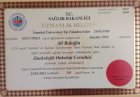 Prof. Dr. Ali Baloğlu Kadın Hastalıkları ve Doğum sertifikası