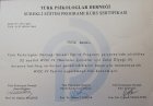 Uzm. Kl. Psk. Zeynep Ayşe Bedel Psikoloji sertifikası