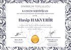 Uzm. Kl. Psk. Erdim Hasip Hakverir Psikoloji sertifikası