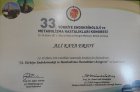 Uzm. Dr. Ali Kaya Ersoy Dahiliye - İç Hastalıkları sertifikası