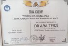 Uzm. Dyt. Dilara Terzi Diyetisyen sertifikası