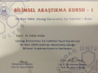 Op. Dr. Erhan Arslan Beyin ve Sinir Cerrahisi sertifikası