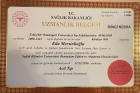 Dr. Eda Mersinlioğlu Medikal Estetik Tıp Doktoru sertifikası