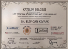 Uzm. Dr. Dt. Elifcan Kıvrak Diş Hekimi sertifikası
