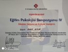 Psk. Enes Bilgi Psikoloji sertifikası