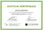 Uzm. Dyt. Gülce Gencan Diyetisyen sertifikası
