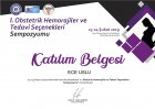 Op. Dr. Ece Uslu Kadın Hastalıkları ve Doğum sertifikası